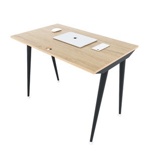 Escritorio Rectangular HBCO031 de Diseño Minimalista, 100x60cm, Madera Contrachapada con Revestimiento de Melamina y Patas de Hierro, 75cm de Altura, Independiente - Product Image 1