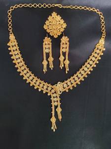 Recién llegado collar pendientes anillo conjunto con 22K chapado en oro de estilo de lujo conjunto de joyas para la venta por los exportadores - Product Image 4