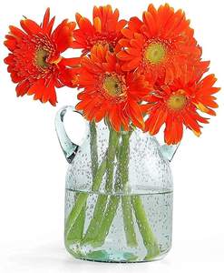 Jarrón elegante para el hogar, hotel, restaurante, jarrón decorativo de Metal de alta calidad, color plateado, acabado, forma redonda, florero de mesa - Product Image 3