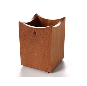 Porte-ustensiles de cuisine en acier inoxydable et en bois de qualité supérieure Organisateur au design élégant Salle à manger efficace Espaces de cuisine Prix avantageux - Product Image 4