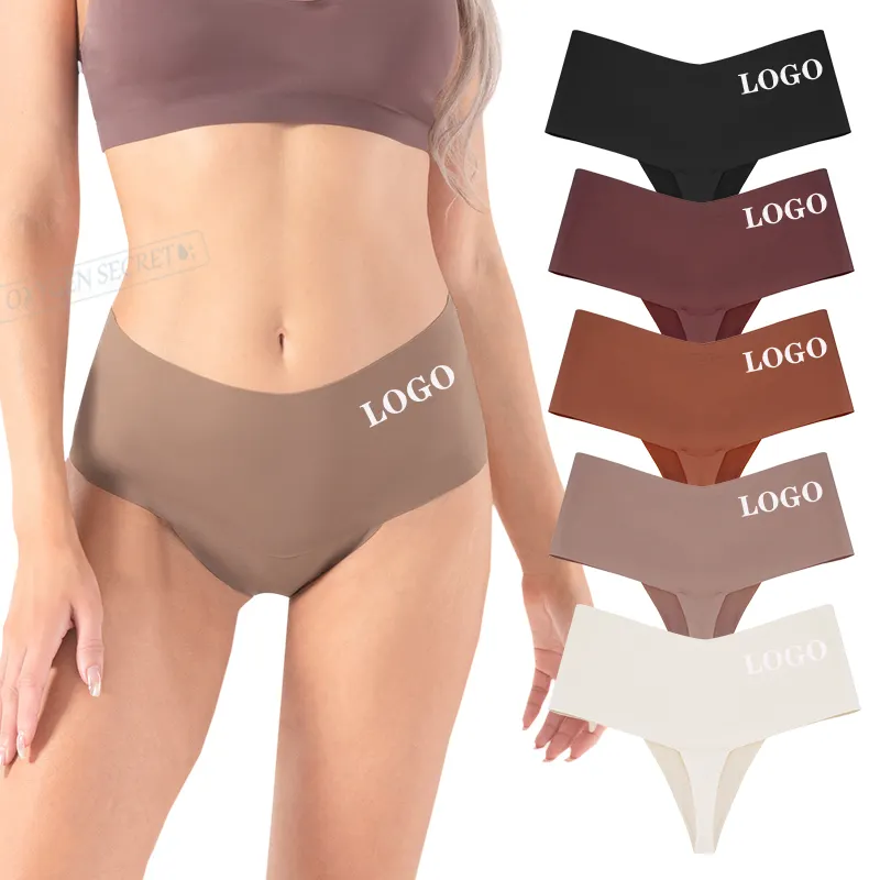 Oxygen Secret-bragas de corte láser sin costuras para mujer, Tanga de cintura alta, lencería Invisible, bragas sin costuras