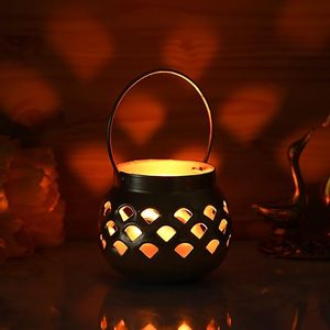Portavelas de Metal chapado en oro hecho a mano decorativo para el hogar, soporte de vela de Metal en hierro, soporte de vela para decoración del hogar - Product Image 2
