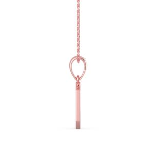 Pendentif en diamant de laboratoire CVD de petite taille avec or rose 14 carats fabriqué pour les femmes directement du fabricant - Product Image 3