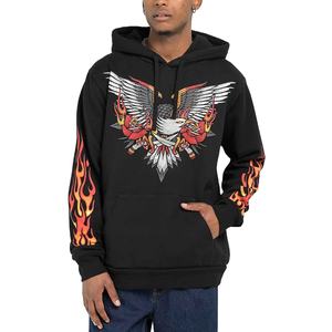 ชุดออกกำลังกาย400gsm เฮฟวี่เวทเสื้อมีฮู้ดสำหรับผู้ชายเสื้อสเวตเชิ้ตทรงหลวมเปิดไหล่ตก - Product Image 6