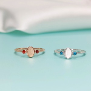 Base de Plata de Ley 925 para Piedra de Nacimiento, Ovalada de 5x8mm, para Joyería de Resina con Leche Materna o Cenizas, Anillo Personalizado, Regalo del Día de la Madre - Product Image 5