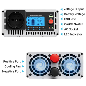 Convertisseur d'énergie solaire HOULI à onde sinusoïdale pure 220V 5000W 4000W 3000W 12V 24V 6000W, convertisseur d'énergie pour voiture - Product Image 5