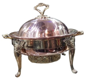 Haute qualité nouvellement élégant cuivre martelé chauffe-plat haut vente à la main dessus de table traditionnel classique cuivre chauffe-plat - Product Image 1