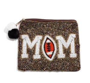 Monedero de Cuentas de Semillas con Diseño Personalizado Hecho a Mano, Color Árbol Rojo, Monedero de Cuentas Navideño con Diseño de Muñeco de Nieve, Bolsa Navideña - Product Image 1