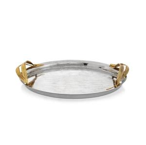 Plateau de service en métal Plateau de service design fait main enduit de poudre d'excellente qualité Plateau en métal classique élégant en gros - Product Image 6