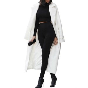 ชุดโยคะสตรีแบบพรีเมี่ยมน้ำหนักเบาเสื้อครอปแขนยาวผ้าสแปนเด็กซ์/ โพลีเอสเตอร์ - Product Image 3