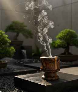 Brûleur de Bakhoor élégant en résine transparente et bois d'acacia, chambre à fumée pour l'aromathérapie intérieure, encens religieux à la coriandre - Product Image 3