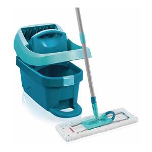 Juego de limpieza de suelos Leifheit con prensa con ruedas y juego de mopa de tela Micro Duo PROFI XL 55096 - Product Image 1