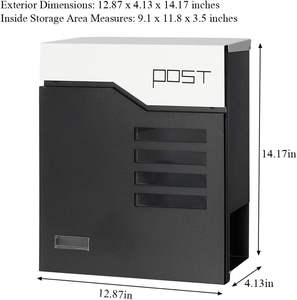 Personnalisé Design Moderne Acier Inoxydable Étanche Autonome Mural Boîte Aux Lettres Antivol Serrure À Clé OEM ODM Grossiste - Product Image 5