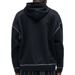 เสื้อ2025ผ้าฝ้าย100% ของผู้ชายเสื้อฮู้ดทรงหลวมแบบสวมหัวมีฮู้ดผ้าฟลีซระบายอากาศได้ดีโลโก้ตามสั่งสำหรับใส่วิ่งบนถนน - Product Image 6