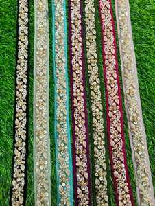 Hecho a medida con cordones de trabajo de bordado fino pero pesado en ocho opciones de color para vestidos de novia y para fines de reventa. - Product Image 2