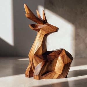 Sculpture de table en bois moderne faite à la main, décoration d'intérieur contemporaine haut de gamme, centre de table artistique, personnalisable, espace de vie - Product Image 3