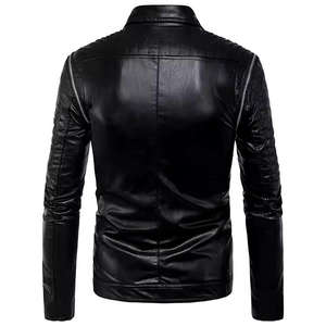 Veste en cuir de moto pour homme en cuir de vache véritable de qualité supérieure, veste en cuir noire pour motard, coupe ajustée, style café racer - Product Image 6