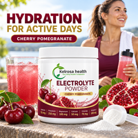 Poudre instantanée d'électrolytes végétaliens sans sucre en vrac – Complément de boisson électrolytique pour l'hydratation des hommes et des femmes