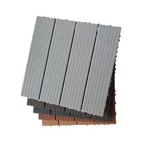 Vente en gros de carreaux de terrasse en WPC classiques et modernes, étanches à l'humidité pour terrasse en teck pour patio extérieur, bricolage en relief