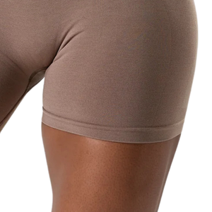 Shorts Deportivos de Cintura Alta Sin Costuras Color Taupe para Mujer, Elásticos, de Compresión, para Entrenamiento, Fitness, a Prueba de Sentadillas - Product Image 6