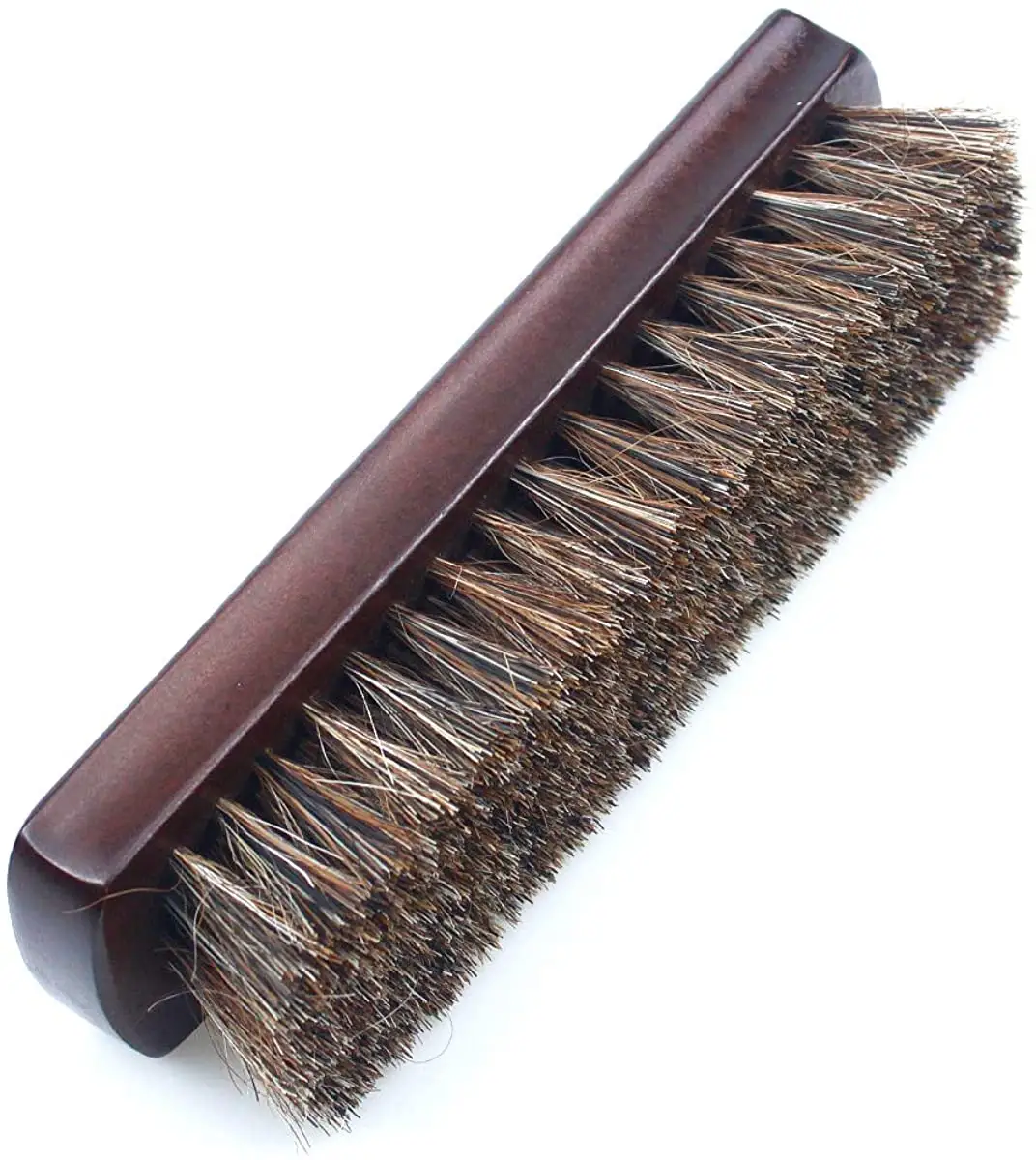 Hog Bristle Soft Bristle Shoe BrushHorsehair Bristle Solid Wooden Handle Shoe Brush for Leather、ブーツシューズシャインブラシ