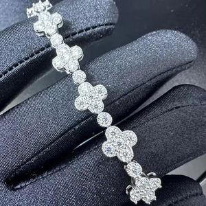 สร้อยข้อมือเพชรโมอิส925สเตอร์ลิงเงิน - Product Image 1