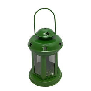 Lanterne ronde décorative en fer de noël avec poignée lanterne de camping couleur céramique rouge pour la décoration de la maison - Product Image 6