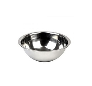 Élégant bol de service rond en acier inoxydable avec une finition lisse pour la présentation culinaire et l'utilité de la cuisine domestique - Product Image 2