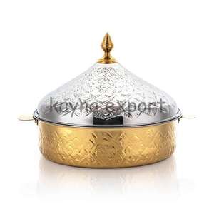 หม้อเหล็กที่อุ่นอาหารเสิร์ฟอาหารสองโทนแฟนซี - Product Image 1