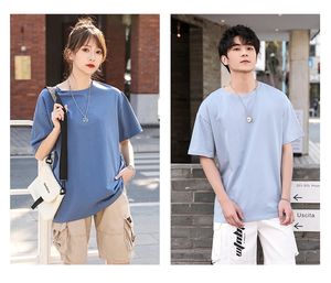 T-shirt en coton respirant de 200gsm Oem avec logo personnalisé T-shirt en jersey vierge unisexe pour hommes et femmes avec impression de logo uni pour hommes - Product Image 2