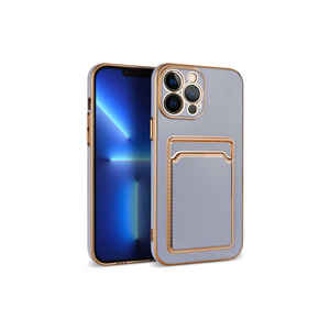 Étui Porte-Cartes en Silicone Premium pour iPhone 12 Pro, Coque Arrière Protectrice Fine Antichoc Style Ins A53 A22 A12 A32 Vente au Détail - Product Image 1