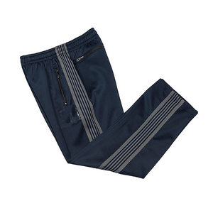 Pantalons droits évasés en molleton français en polyester/coton pour hommes, légers, logo personnalisé, décontractés, pantalons de survêtement vierges, tissu en toile - Product Image 3