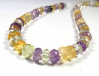 Mélange de pierres précieuses naturelles 7-8mm Rondelle Vertes Facettées Qualité Supérieure Fil de 14 pouces Pierres Libres Transparentes 140 Carats