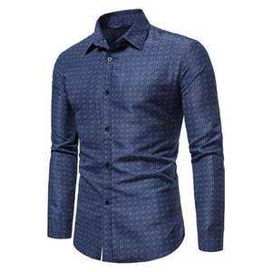 Camisa de Vestir para Hombre con Diseño Impreso Premium, Tela de Algodón Suave, Manga Larga, Uso Casual y Formal, Camisas con Logotipo Personalizado - Product Image 6