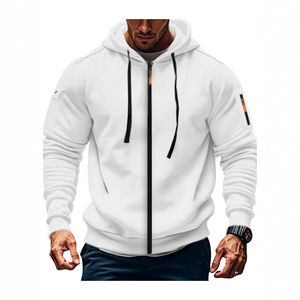 Vêtements d'hiver OEM, sweat à capuche zippé pour homme, qualité supérieure, 100% coton, écologique, anti-froissement, séchage rapide, respirant, unisexe - Product Image 2
