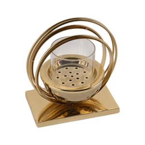 Brûleur d'encens indien écologique en métal en laiton pour la décoration de la maison et de l'hôtel de haute qualité avec compatibilité Lobaan et parfum - Product Image 1