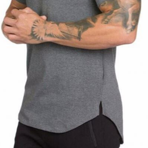 <b>Top</b> Quality Men Slim Fit Muscle T Shirts Gym T Shirt for Men with <b>distressed</b> embroidery logo from Pakistan - Product Image 2