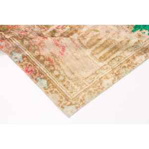 Tapis d'appoint vintage turc 3,6x4,9 pieds, tapis oriental vert en laine - Product Image 5