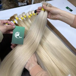 ผมมนุษย์แท้นุ่มเนียนนุ่มสำหรับต่อผมผมตรง100กรัมสีบลอนด์แบบชาวรัสเซียเรมี่จำนวนมาก - Product Image 4