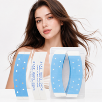 Ruban adhésif perforé bleu pour perruque, doux pour la peau, imperméable, respirant, double face, pour remplacement quotidien de perruques et de prothèses capillaires