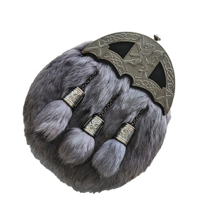 Sporran en fourrure de lapin sur mesure, accessoire de kilt professionnel de haute qualité, couleur et logo personnalisables, disponible dans toutes les tailles - Product Image 3