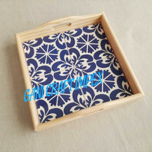 Bandeja para servir con incrustaciones de hueso de madera de tamaño personalizado, utensilios de cocina de alta calidad, servicio de comida duradero de acero inoxidable para el hogar y hoteles - Product Image 2