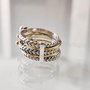 Bague en argent sterling 925 faite à la main, bague anti-stress en pierre précieuse, bague en corail naturel pour femme, vente en gros - Product Image 6