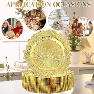 Platos decorativos de mesa Platos de cargador Placemats de diseño de flora Perfectos para uso diario u ocasiones especiales Platos formales - Product Image 4