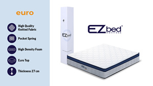 Colchón de Diseño Moderno Tamaño Queen, Hipoalergénico, con Resortes Euro, Densidad y Grosor Personalizables, Material de Espuma de Indonesia, para Dormitorio - Product Image 4