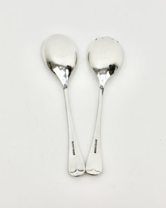 Glossy Silver Stainless Steel Silverware <b>Salad</b> <b>Server</b> Perfect For Events Restaurants Hotel And Resort From India - Product Image 3
