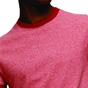 T-shirt décontracté à manches courtes pour homme, coupe ajustée, col contrastant, en polyester/coton respirant, pas cher et abordable - Product Image 4