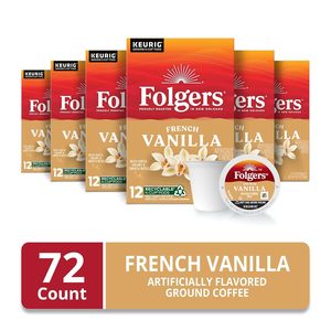 Café aromatisé à la vanille française Folgers, 72 dosettes Keurig K-Cup - Product Image 3