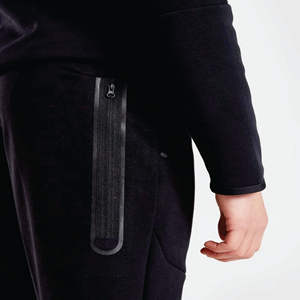 ชุดวอร์มมีฮู้ดสำหรับเด็กผู้ชายกางเกงวอร์มผ้าฟลีซ31% 69% ผ้าโพลีเอสเตอร์สีดำพิมพ์โลโก้ออกแบบได้ตามต้องการ - Product Image 5