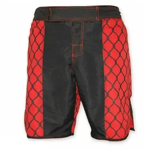 Pantalones Cortos de Lucha MMA para Hombre, Tela de Lona, 100% Poliéster, Diseño Deportivo Sólido, Secado Rápido, Ecológicos, Transpirables, Cintura Elástica - Product Image 1